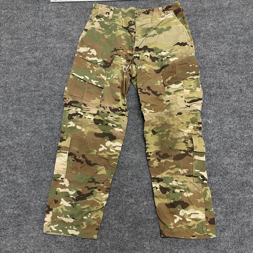 Military Cargo Pants Mens Size Medium Short Multicam Tactical Ripstop Camo 34x28